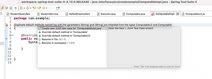 Default methods in Interfaces Java-8