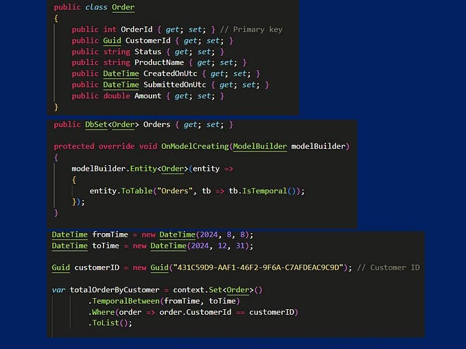 Temporal Tables in .NET with Entity Framework Core