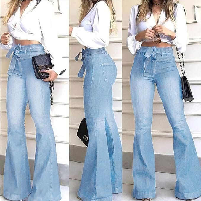 Elevate Your Style with KDF High Waisted Bell Bottom Jeans:A Fashionable  Fusion of Comfort and Chic, by Mary