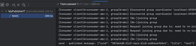 Testing Spring Boot Kafka with testcontainers