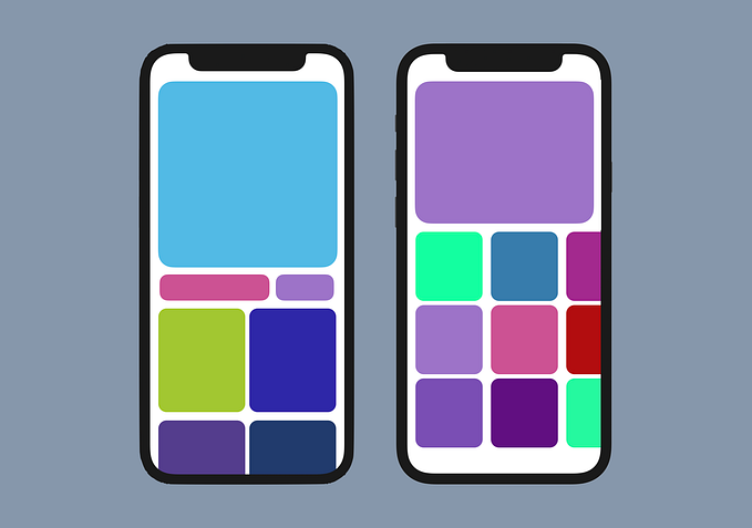 Drawing of layouts on phone screen