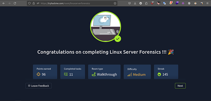 Linux Server Forensics -TryHackMe-Writeup