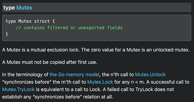 Mutexes in GoLang Are Different