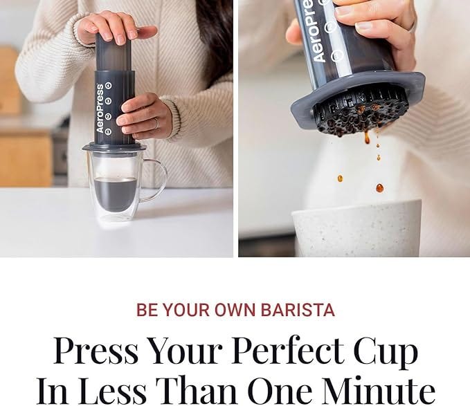 AeroPress Coffee and Espresso Maker — Quickly Makes Delicious Coffee Without Bitterness — 1 to 3…