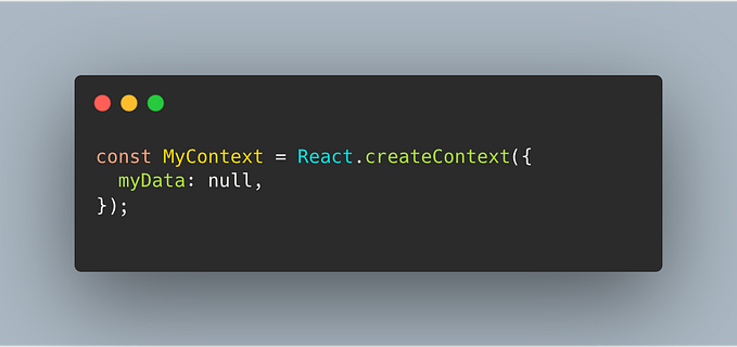 React context code snippet