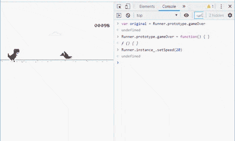 How To Hack Chrome Dinosaur Game With Two Commands. — Hive