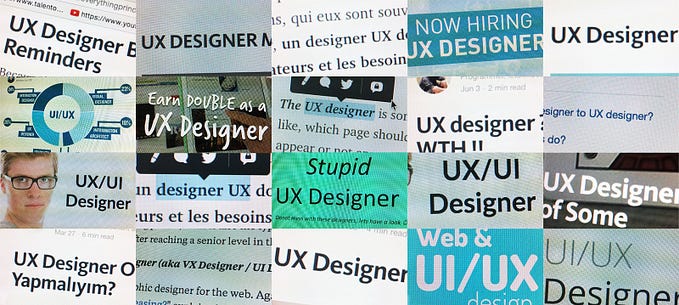 Three reasons to Designers not to use the term UX Designer