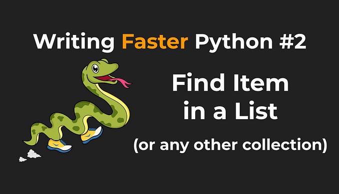 Python: The Fastest Way to Find an Item in a List
