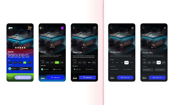 UI Design Skill Levels for Dark Mode