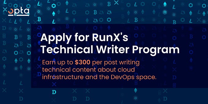 Announcing RunX's Technical Writer Program.