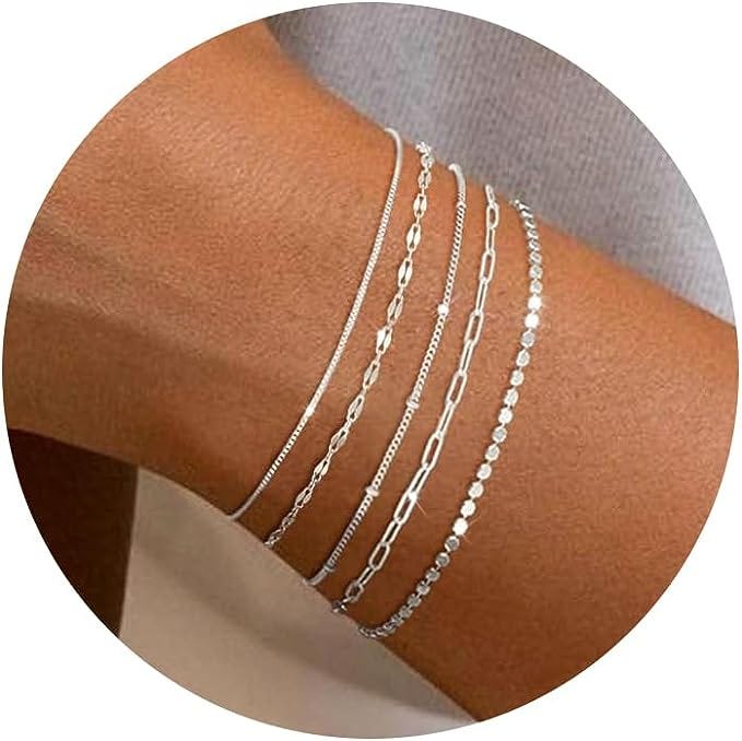 Sterling Silver Bracelet For Woman, Dainty Silver Bracelet, Chain