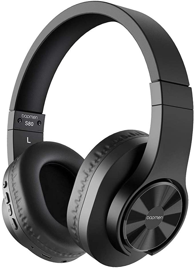 bopmen S80 Bluetooth Over Ear Headphones — Wireless and Wired Headphones with Deep Bass Headset…