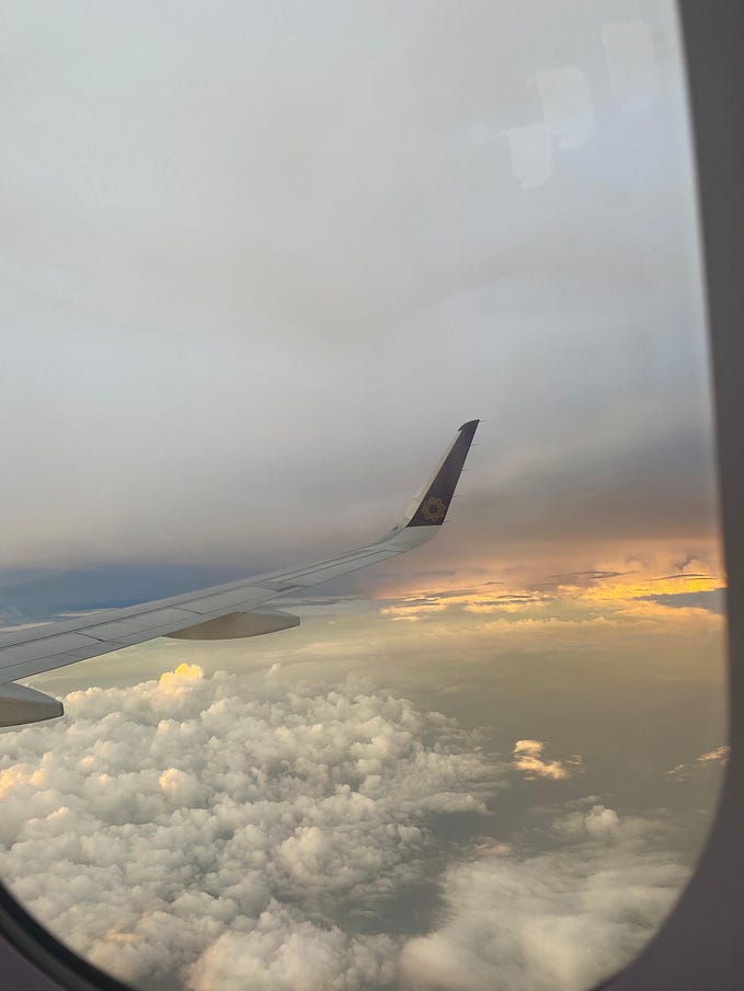 Snapped a beautiful picture of clouds and sky after getting my visa approved!