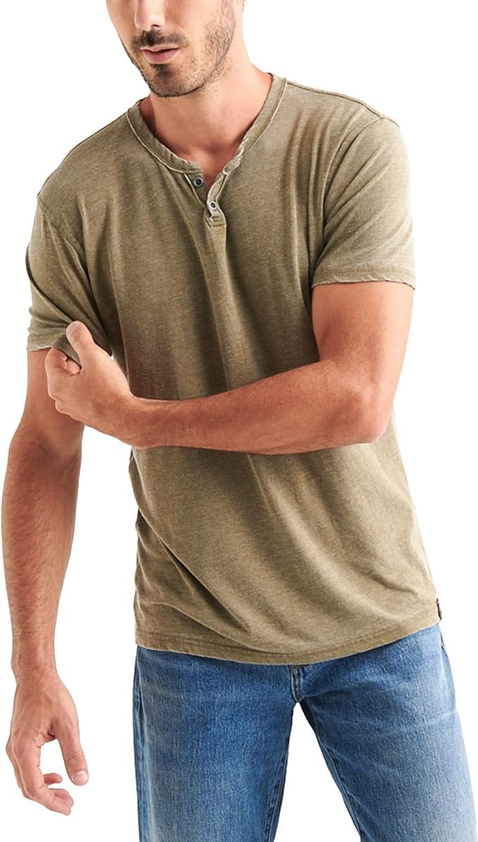 Lucky Brand Men’s Venice Burnout Notch Neck Tee Shirt | by Olivia Angel ...