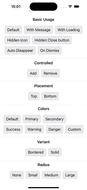 SwiftUI: Toasts & Banners