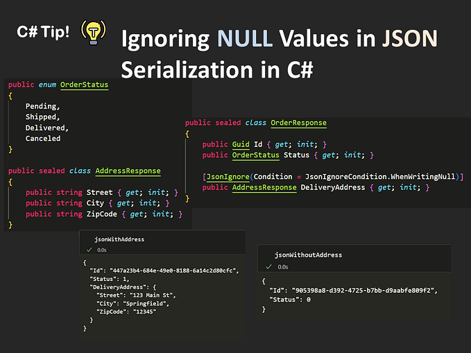 Ignoring null Values in JSON Serialization in C#