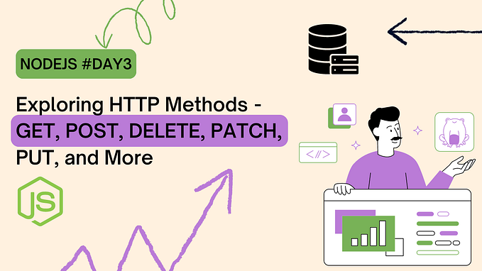 Nodejs #Day3: Exploring HTTP Methods — GET, POST, DELETE, PATCH, PUT, and More