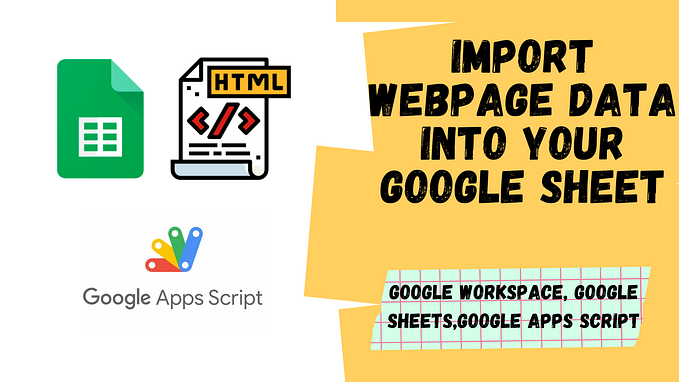 Import Webpage data into Google Sheets using IMPORTHTML