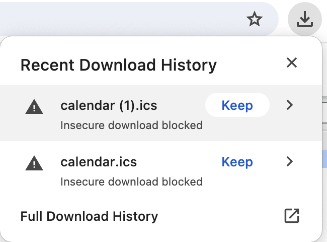 How to get around “Insecure download Blocked” in Selenium WebDriver