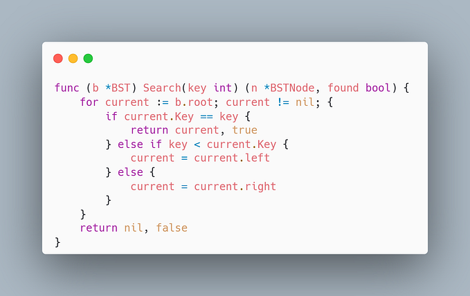 Implement a Binary Search Tree with Go