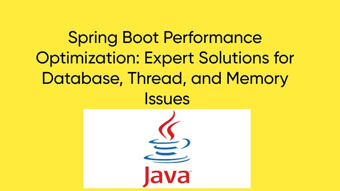 Performance-Related Problem-Solving Questions In Springboot Part-1