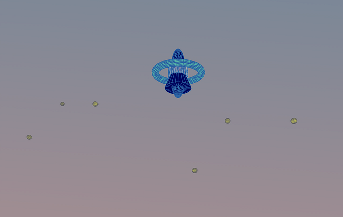 Vertical Scrolling Background and 3D Objects With Controls Using p5.js WEBGL.