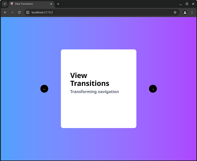 View Transitions API: Navigating websites has never been cooler