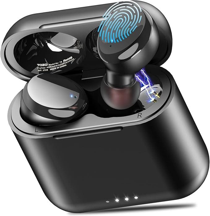 “Elevate Your Audio Experience: TOZO T6 Earbuds — 45H Playtime, IPX8 Waterproof, & Custom Bass…