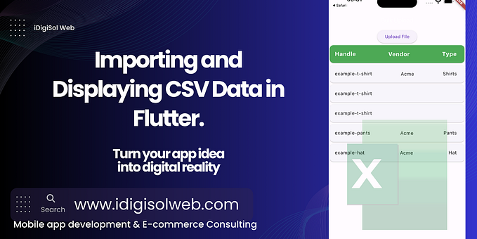 Importing and Displaying CSV data in flutter.