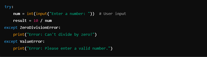 Error Handling In Python