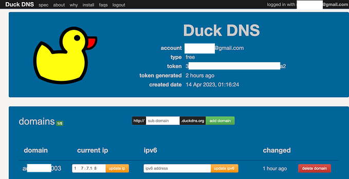 Home Assistant使用DuckDNS自定義子域名及採用SSL
