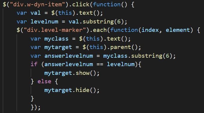 Webflow: Dynamic Dropdown filtering a Dynamic Text Element | by VS | Medium