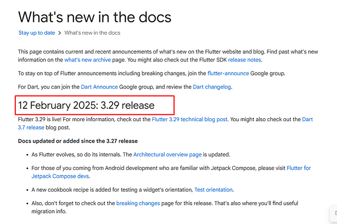 Flutter 3.29 new features and improvements showcasing updated Material 3 design, performance enhancements, and API changes.