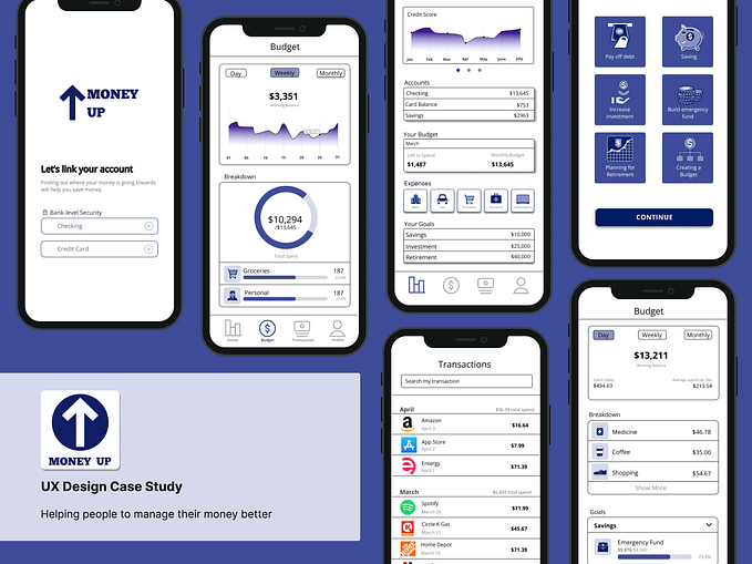 UX Case Study — Money Up (Budgeting App)