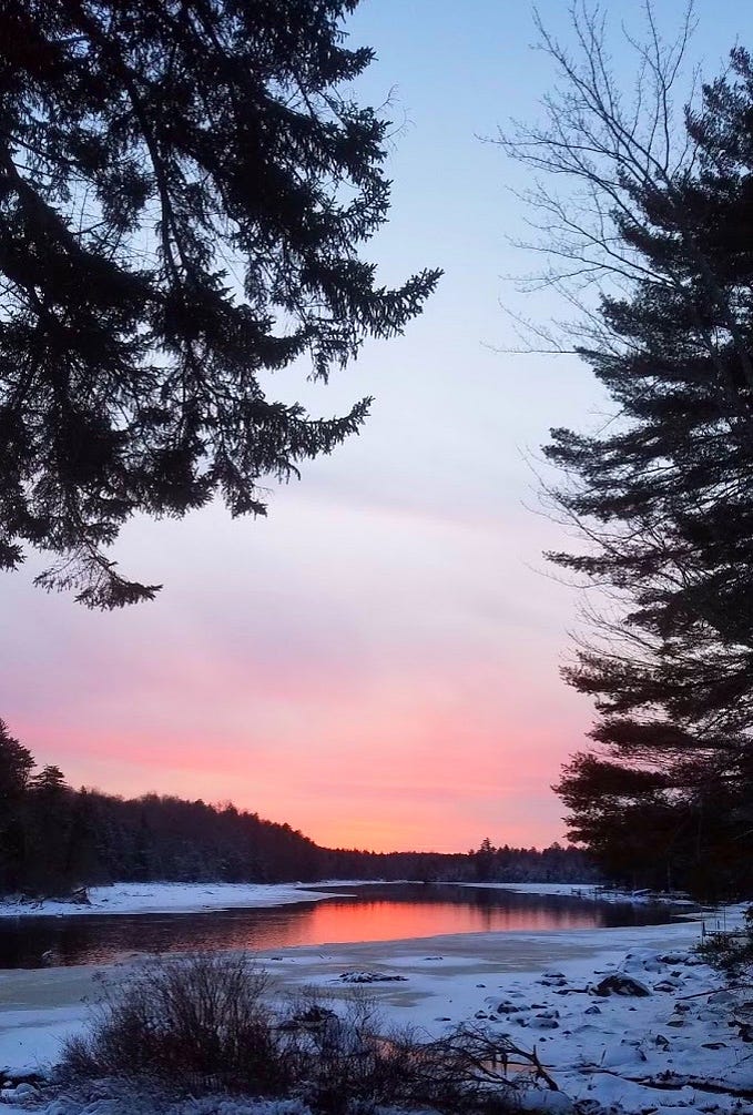 Brightly colored sunset