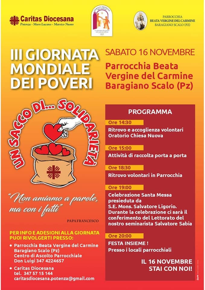 La Caritas diocesana a Baragiano Scalo per “ Un sacco di solidarietà”