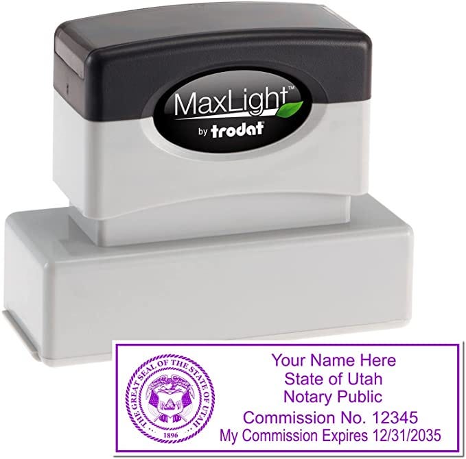 UT Notary Stamp for Utah Notary PublicState Seal Notary Stamp Acorn