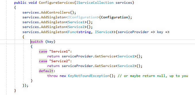 Registering Multiple Services with a Single Interface in .NET Core