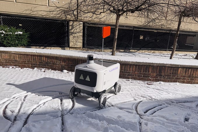 How Avride’s Four-Wheeled Delivery Robots Handle Snow