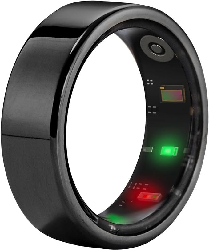 AMOVAN Smart Ring Health Tracker, Fitness Sleep Heart Rate Blood Oxygen ...