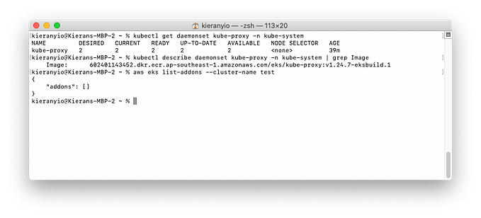 Moving EKS add-ons from self-managed to managed