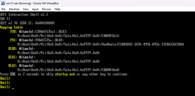 Troubleshoot — Fixing the VirtualBox UEFI Interactive Shell Problem