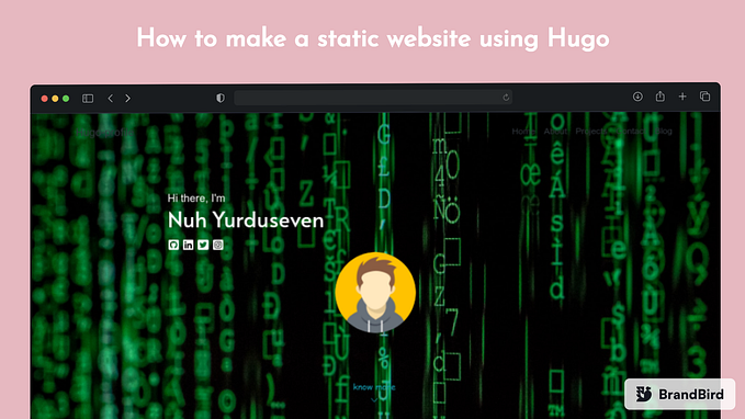 How to create static web sites using Hugo-Github Pages