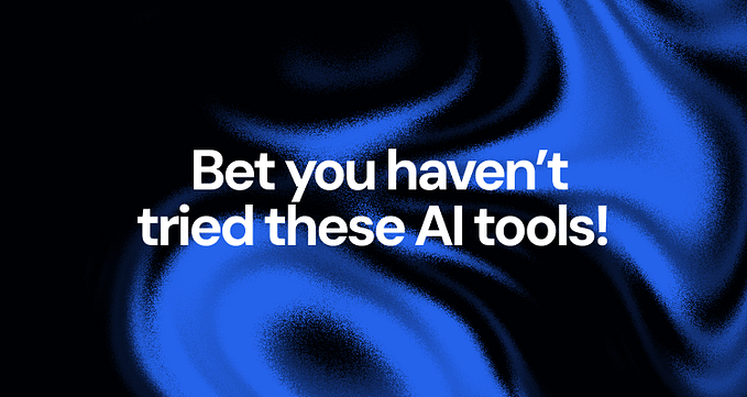 This graphic is a compelling hook for a post about AI tools that can enhance design efficiency. The bold typography and abstract blue-black background create a futuristic, tech-forward vibe.