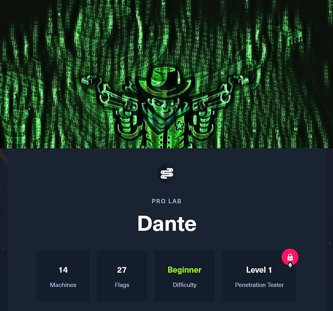 Dante guide — HTB