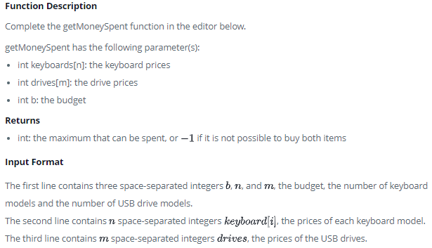 How I Solved Hacker Rank Challenge, ‘Electronics Shop’