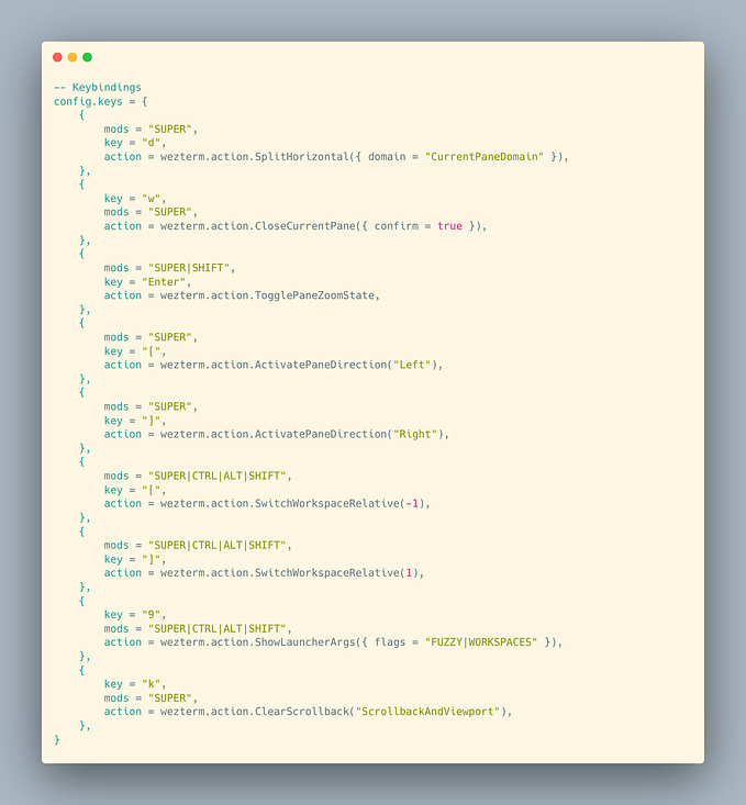 Transition from iTerm to Wezterm