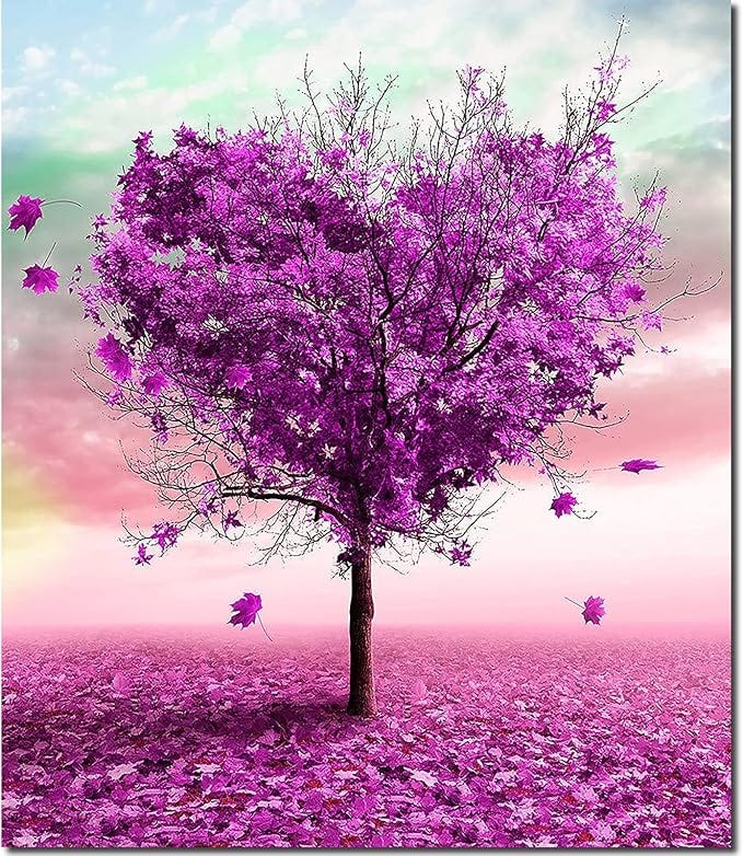 🎨 Fuumuui — Peinture par numéros “Cœur Violet” (40x50 cm) : un moment créatif zen à 15,19 €