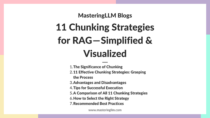 11 Chunking Strategies for RAG — Simplified & Visualized