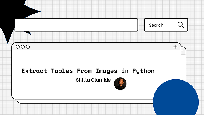 Extract Tables From Images in Python